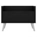 Mesa de Cabeceira 80 cm c/ Pés Retrô Multimóveis Preta/Branca