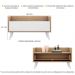 Mesa de Cabeceira 80 cm c/ Pés Retrô Multimóveis Rustic/Branco