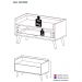 Mesa de Cabeceira 80 cm c/ Pés Retrô Multimóveis Rustic/Branco