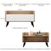 Mesa de Cabeceira 80 cm c/ Pés Retrô Multimóveis Rustic/Branco/Preto