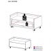 Mesa de Cabeceira 80 cm c/ Rodízios Multimóveis Branca