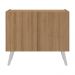 Mesa de Cabeceira Retrô 2 Portas Multimóveis MP4133 Rustic/Branca