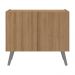 Mesa de Cabeceira Retrô 2 Portas Multimóveis MP4133 Rustic/Cinza