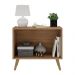 Mesa de Cabeceira Retrô 2 Portas Multimóveis MP4133 Rustic/Natural