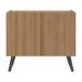 Mesa de Cabeceira Retrô 2 Portas Multimóveis MP4133 Rustic/Preta