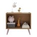 Mesa de Cabeceira Retrô 2 Portas Multimóveis MP4133 Rustic/Rosa