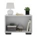Mesa de Cabeceira com Pés 2 Portas Multimóveis MP4134 Branca/Preta