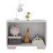 Mesa de Cabeceira com Pés 2 Portas Multimóveis MP4134 Branca/Rosa