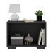 Mesa de Cabeceira com Pés 2 Portas Multimóveis MP4134 Preta