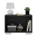 Mesa de Cabeceira com Pés 2 Portas Multimóveis MP4134 Preta/Branca