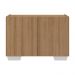 Mesa de Cabeceira com Pés 2 Portas Multimóveis MP4134 Rustic/Branca