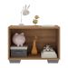 Mesa de Cabeceira com Pés 2 Portas Multimóveis MP4134 Rustic/Cinza