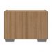 Mesa de Cabeceira com Pés 2 Portas Multimóveis MP4134 Rustic/Cinza
