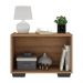 Mesa de Cabeceira com Pés 2 Portas Multimóveis MP4134 Rustic/Preta