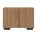 Mesa de Cabeceira com Pés 2 Portas Multimóveis MP4134 Rustic/Preta