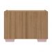 Mesa de Cabeceira com Pés 2 Portas Multimóveis MP4134 Rustic/Rosa