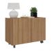 Mesa de Cabeceira com Rodízios 2 Portas Multimóveis MP4131 Rustic