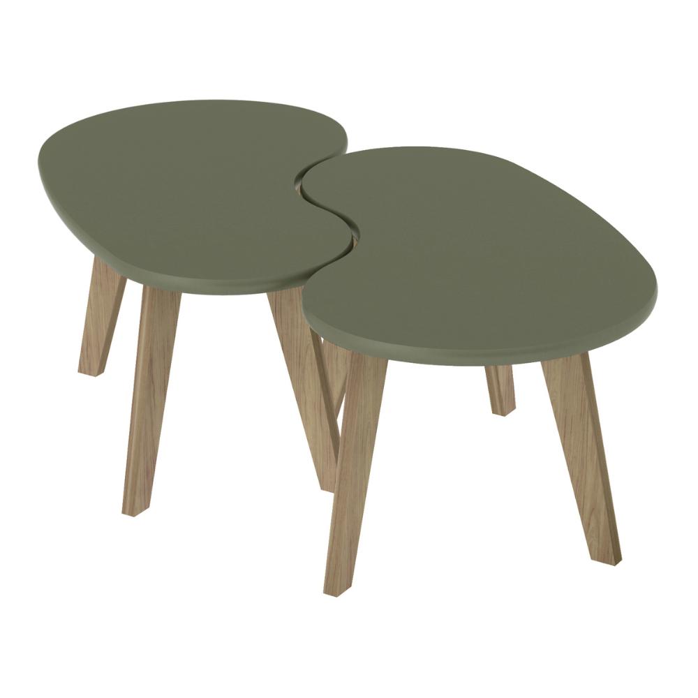 Mesa de Centro 91cm com Pés Retrô Multimóveis CR45312 Menta