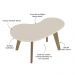 Mesa de Centro 91cm com Pés Retrô Multimóveis CR45312 Off White