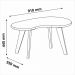 Mesa de Centro 91cm com Pés Retrô Multimóveis CR45312 Off White