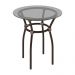 Mesa de Centro Jardim/Área de Lazer 50cm Vidro e Aço com Junco Sintético Multimóveis CR8004 Café Mesclado