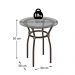 Mesa de Centro Jardim/Área de Lazer 50cm Vidro e Aço com Junco Sintético Multimóveis CR8004 Café Mesclado
