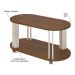 Mesa de Centro Oval 91cm com Rodízios Multimóveis CR45310 Cedro/Off White