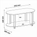 Mesa de Centro Oval 91cm com Rodízios Multimóveis CR45310 Cedro/Off White