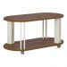 Mesa de Centro Oval 91cm com Rodízios Multimóveis CR45310 Cedro/Off White