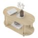 Mesa de Centro Oval 91cm com Rodízios Multimóveis CR45310 Naturale