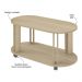 Mesa de Centro Oval 91cm com Rodízios Multimóveis CR45310 Naturale