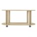 Mesa de Centro Oval 91cm com Rodízios Multimóveis CR45310 Naturale
