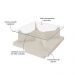 Mesa de Centro Quadrada 70cm com Vidro Multimóveis CR45305 Off White