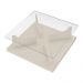 Mesa de Centro Quadrada 70cm com Vidro Multimóveis CR45305 Off White