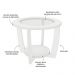 Mesa de Centro Redonda 60cm com Vidro Multimóveis CR45306 Branco