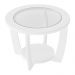 Mesa de Centro Redonda 60cm com Vidro Multimóveis CR45306 Branco