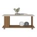 Mesa de Centro Retangular 100cm com Rodízios Multimóveis CR45309 Cinamomo/Off White