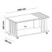 Mesa de Centro Retangular 100cm com Rodízios Multimóveis CR45309 Cinamomo/Off White