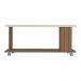 Mesa de Centro Retangular 100cm com Rodízios Multimóveis CR45309 Cinamomo/Off White