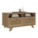 Mesa de Centro Retangular 2 Gavetas 91cm Retrô Multimóveis CR45313 Carvalho