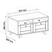 Mesa de Centro Retangular 2 Gavetas 91cm Retrô Multimóveis CR45313 Carvalho