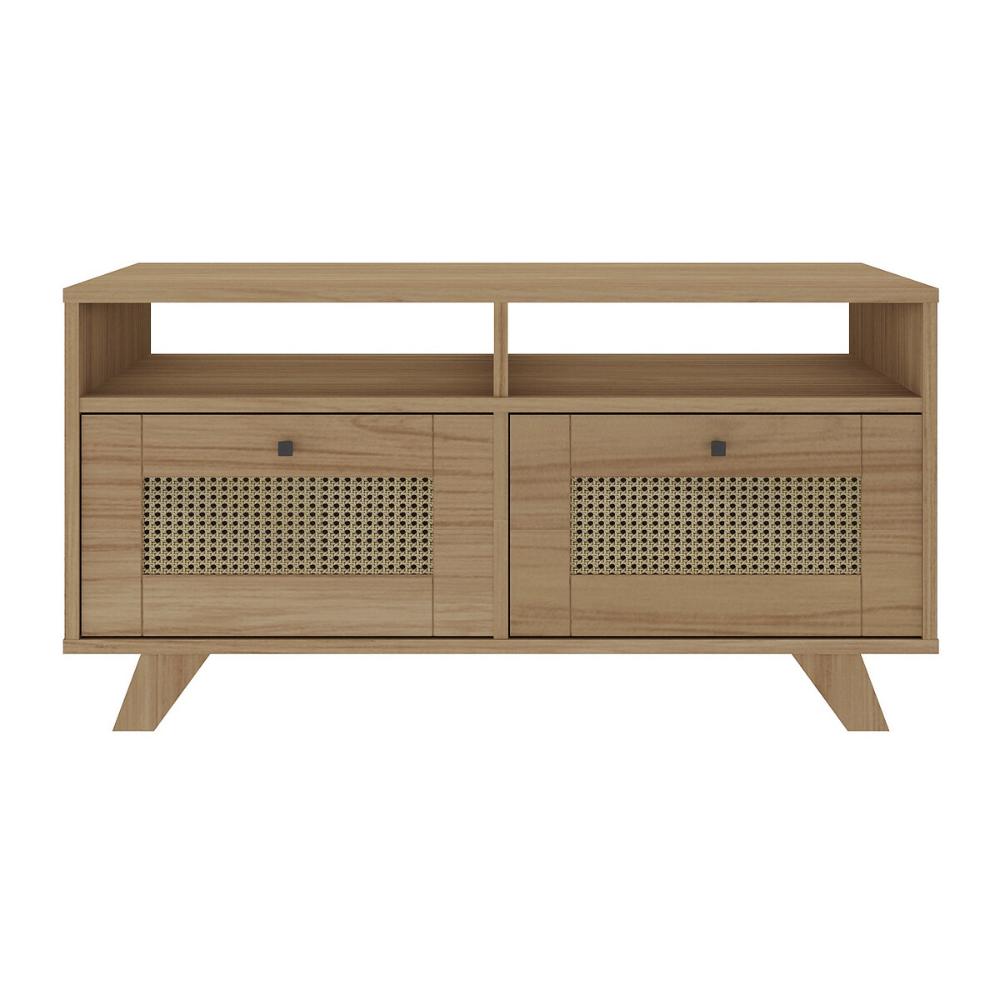 Mesa de Centro Retangular 2 Gavetas 91cm Retrô Multimóveis CR45313 Carvalho