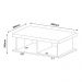 Mesa de Centro Retangular 90cm com Rodízios Multimóveis CR45307 Carvalho