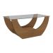 Mesa de Centro Retangular c/Vidro 82,5cm Multimóveis CR45311 Cinamomo