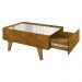 Mesa de Centro com Espelho 1 Gaveta e Pés 75cm Multimóveis CR45280 Naturalle