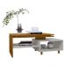 Mesa de Centro com Nichos e Pés 90cm Multimóveis CR45279 Naturalle/Off White