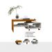 Mesa de Centro com Nichos e Pés 90cm Multimóveis CR45279 Naturalle/Off White