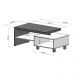 Mesa de Centro com Nichos e Pés 90cm Multimóveis CR45279 Naturalle/Off White
