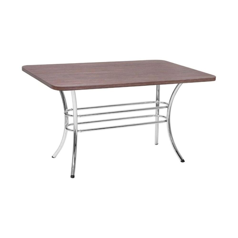 Mesa de Jantar Retangular 137cm 6 Lugares Multimóveis CR50144 Nogueira