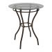 Mesa de Jardim/Área de Lazer 60cm Vidro e Aço com Junco Sintético Multimóveis CR8005 Café Mesclado